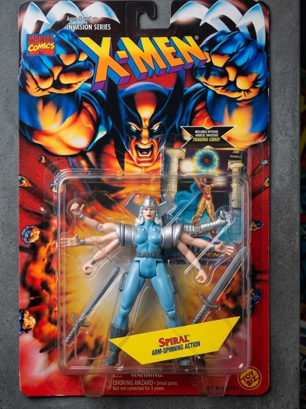 Vintage 1995 Marvel X-Men Spiral Action Figure - Toy Biz Invasion Series NIB